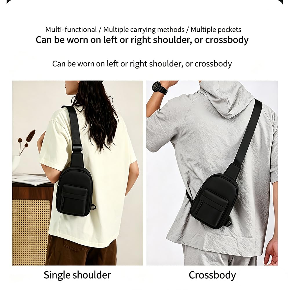 JIMYAO Mini Sling Bag for Men/Women, Waterproof Utility Crossbody Backpack Chest Bag for Travel Sports Running Hiking (Green)