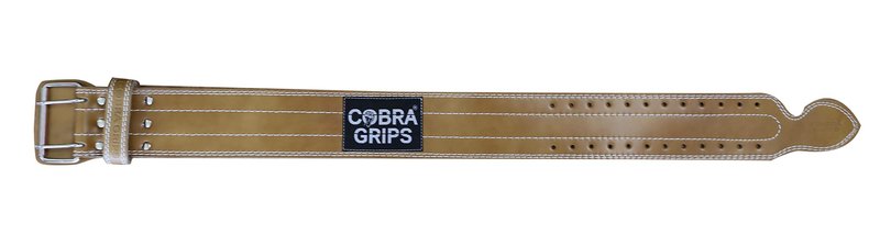 Weight Power Lifting Belt 4” Wide Cobra Grips Best Premium Genuine Leather Belt for Men & Women Adjustable Weightlifting Back Support (Brown, X-Large 41"-49)