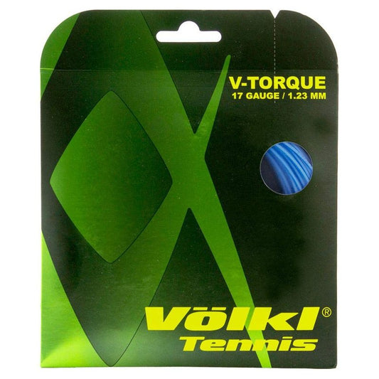 Volkl V-Torque | Tennis Racquet String | Spin & Feel | Co-Polymer String (Dark Blue, 18, Set)