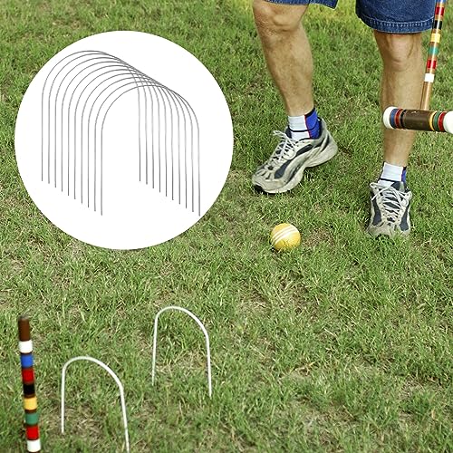 10 Pack Steel Croquet Wickets Replacement Hoops - 9 x 7.8 Inch