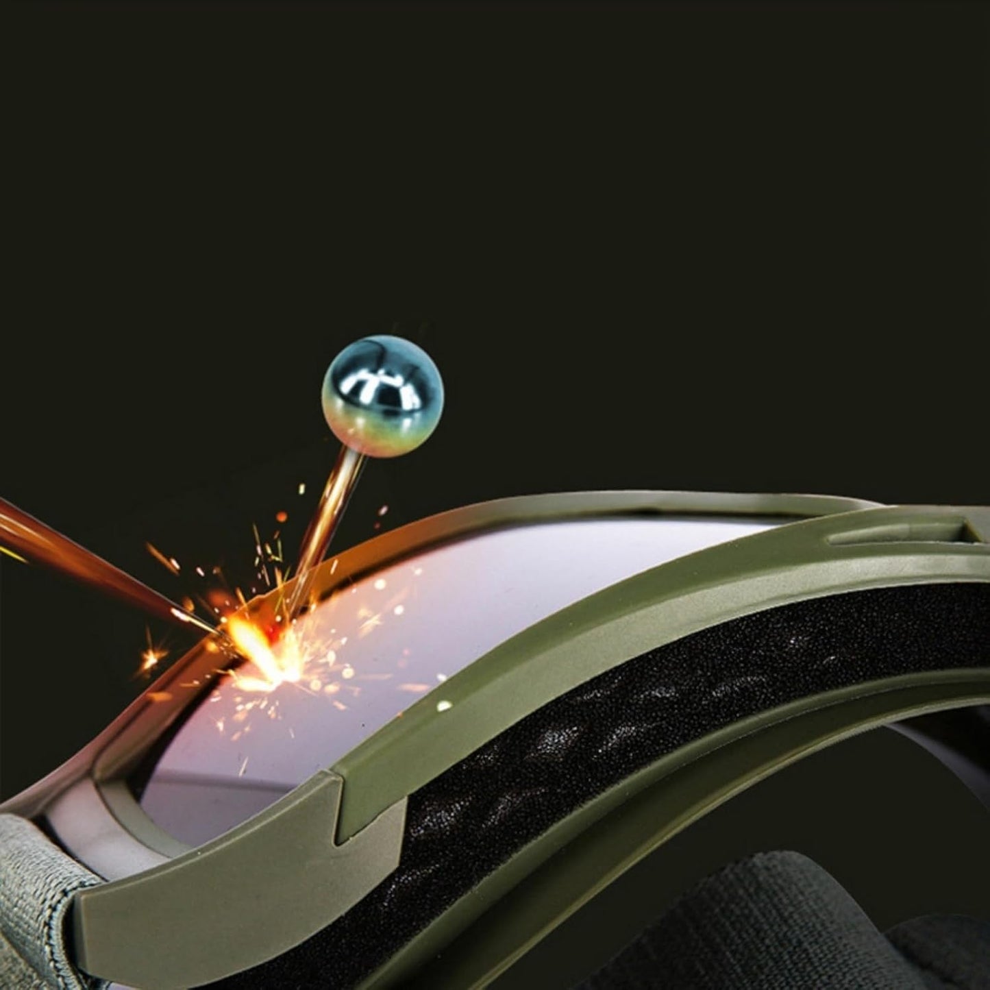 Skiennix Tactical Military Goggles - 3 Interchangeable Lenses | Wind & Dust Protection for Airsoft, Cycling, Combat Sports