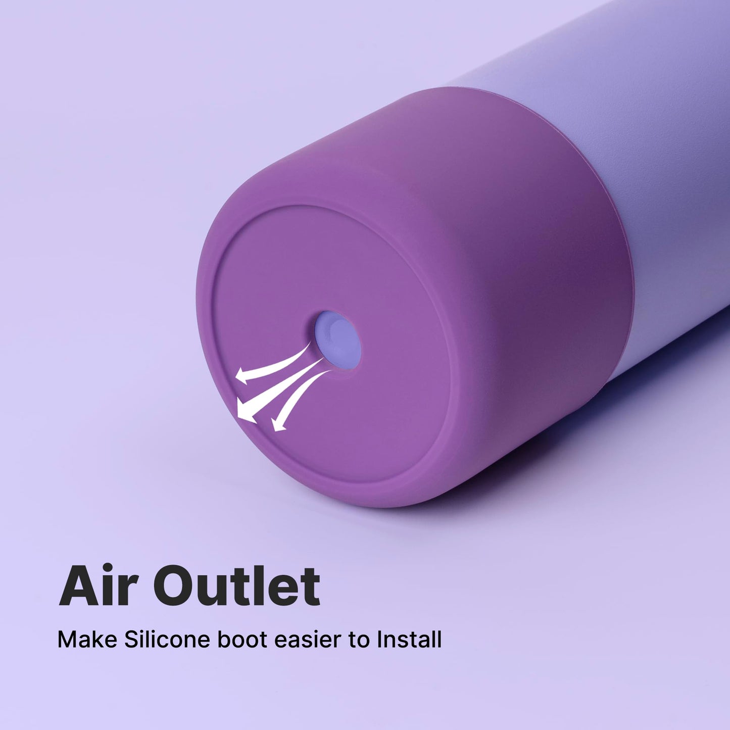 Diumepo Silicone Water Bottle Boot for Owala 32 oz, Anti-Slip Protective Sleeve for Owala Twist & FreeSip & Flip Stainless Steel Water Bottle, Boot Bottom Base for Owala (Purple)