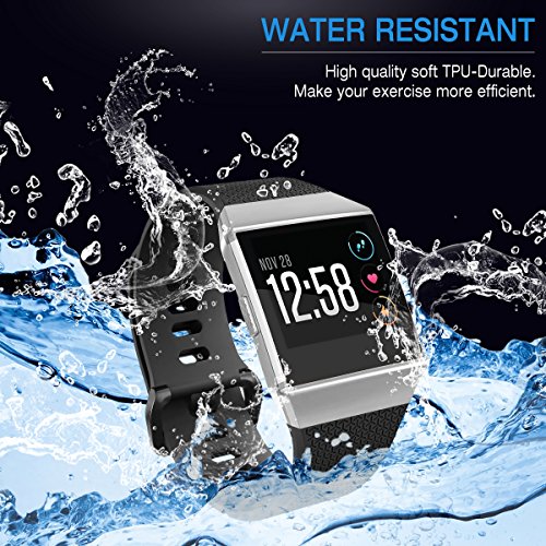 Replacement Sport Strap for Ionic Smart Watch - F-Black, Large