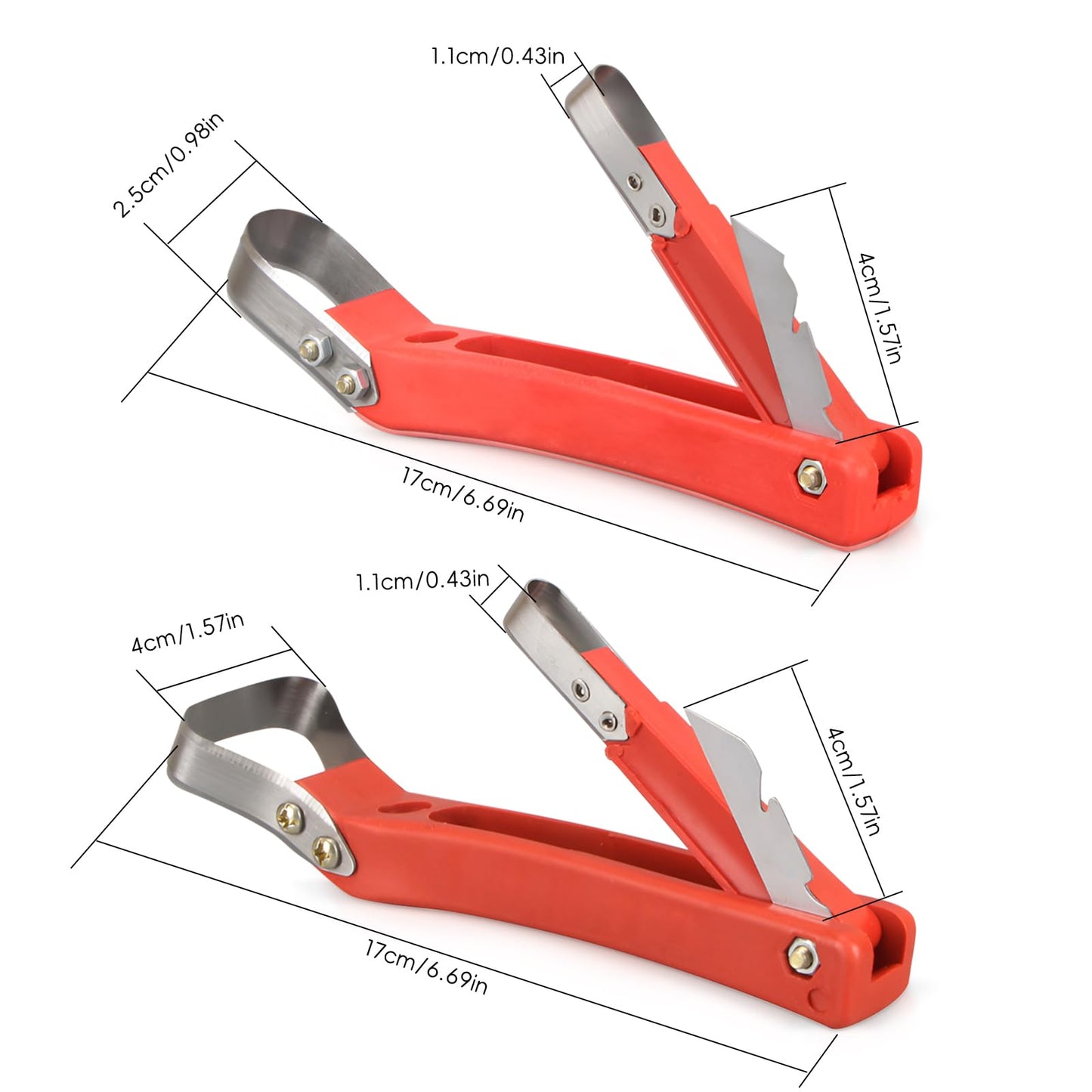AGLOO 2 Pcs Bark Removal Tool Bark Peeler - Bark Scraping Tool for Patio Lawn Yard - for Grafting Girdling Woodworking,High-Carbon Steel