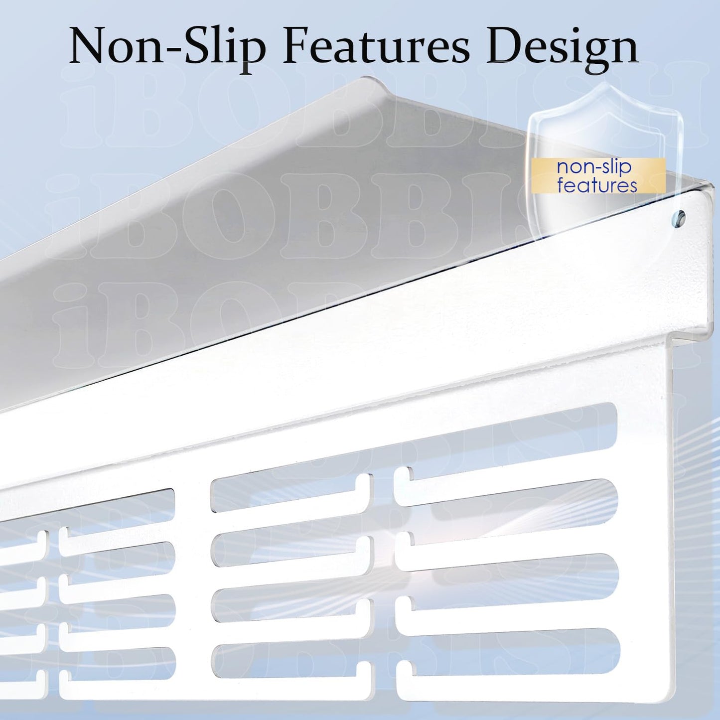 iBobbish Non-Slip White Medal Hanger Display Trophy Shelf,Medal Hanger Display For Wall,Race Medal Display Upgraded Medal Holder Display For gymanstics,race,soccer,swim