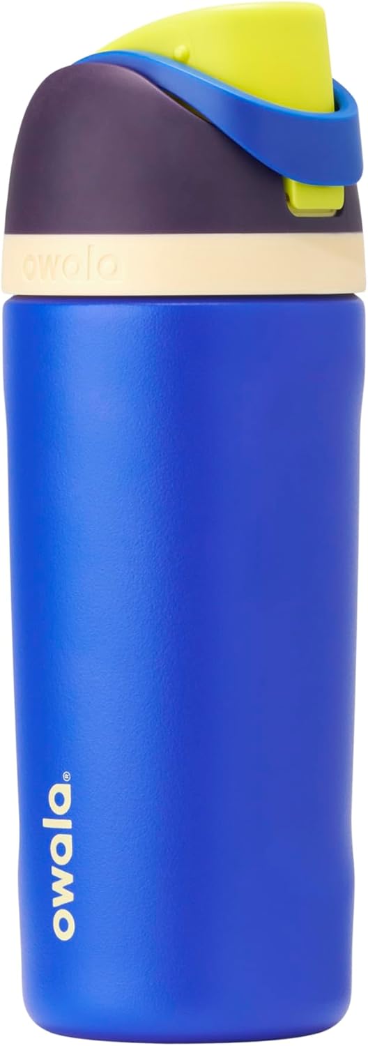 Owala Kids FreeSip Water Bottle - Insulated Stainless Steel with Straw, BPA-Free, 16 oz, Celestial Sphere