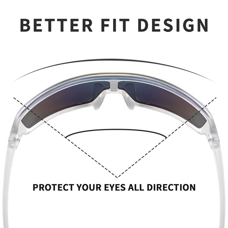 FEISEDY Men Women Cycling Sports Sunglasses Fishing Running Trekking Baseball 80s 90s Shield Sunglasses B2962