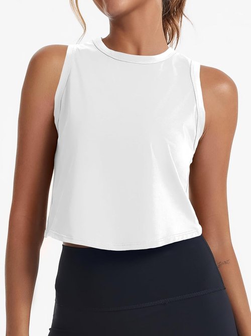 Fisoew Women's Workout Tank Tops - Racerback Sleeveless Design for Yoga & Running | Activewear