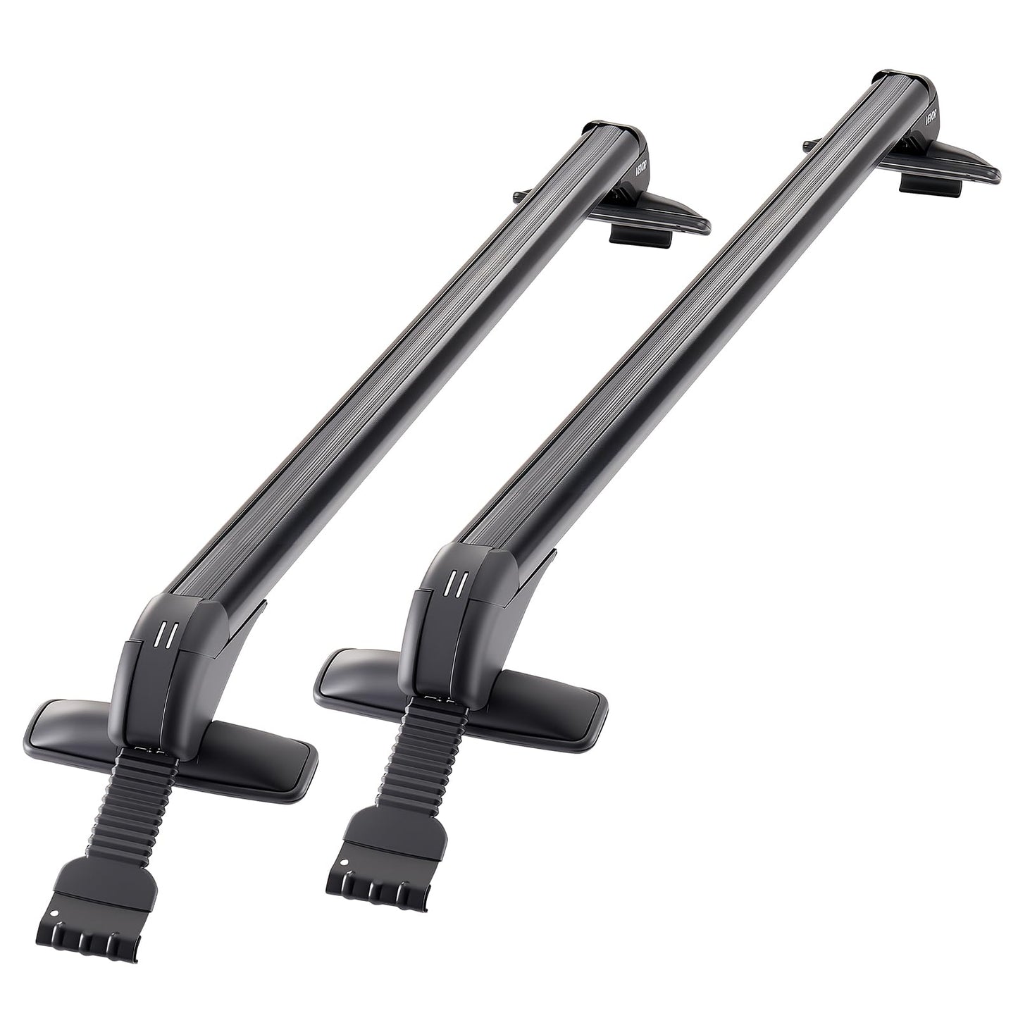 VEVOR Roof Rack Cross Bars, Universal Fit for Naked Roofs Without Raised Rails/Flush Rail/Black Moldings, 165 LBS Capacity, Lockable Heavy Duty Aluminum Crossbar Racks Roof Rail Rooftop Luggage Canoe