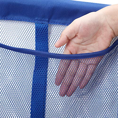 Portable Mesh Shower Caddy with Rotatable Hanger - Blue