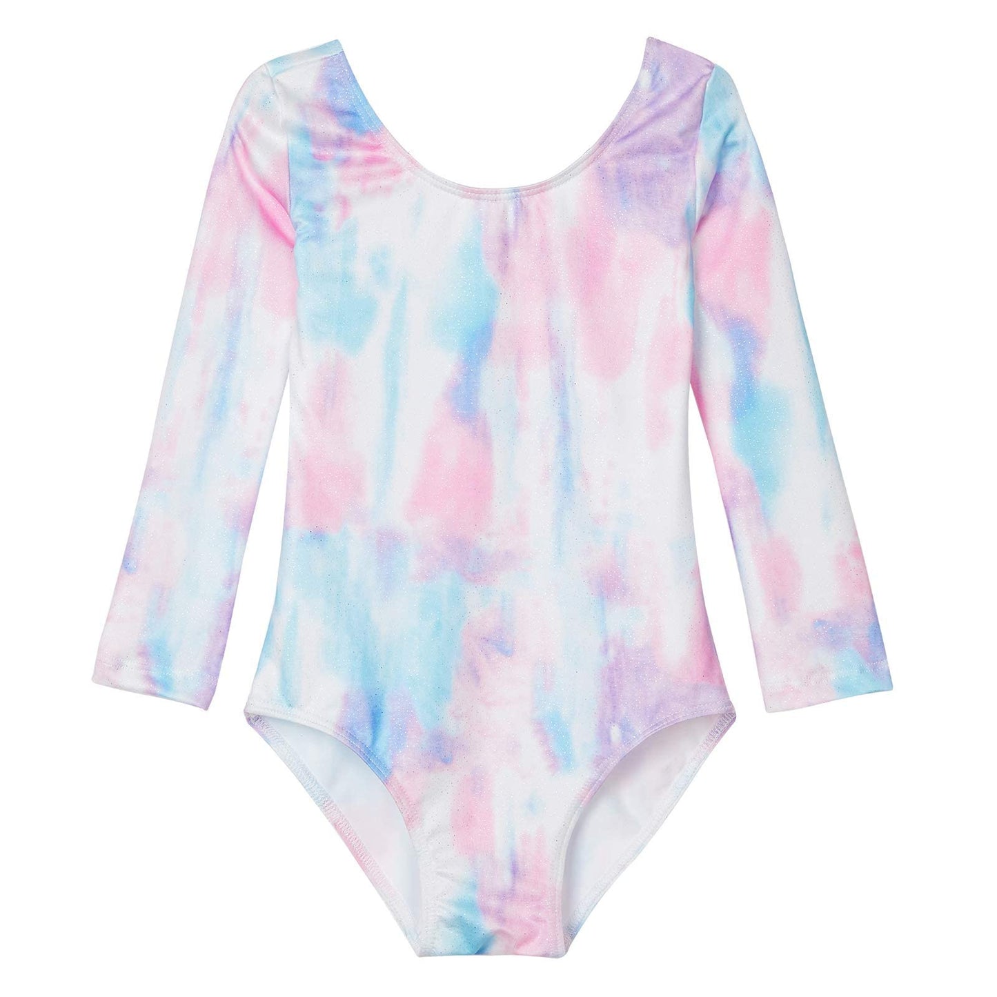 Domusgo Toddler Leotard for Girls Gymnastics Size 2t 3t Sparkle Colorful Tie Dye Long Sleeve Dance Outfits