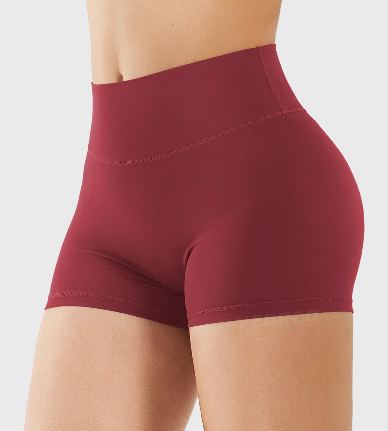 YEOREO Women's Biker Shorts - High Waist No Front Seam | Elysina Style for Gym & Yoga, 2.5" Length