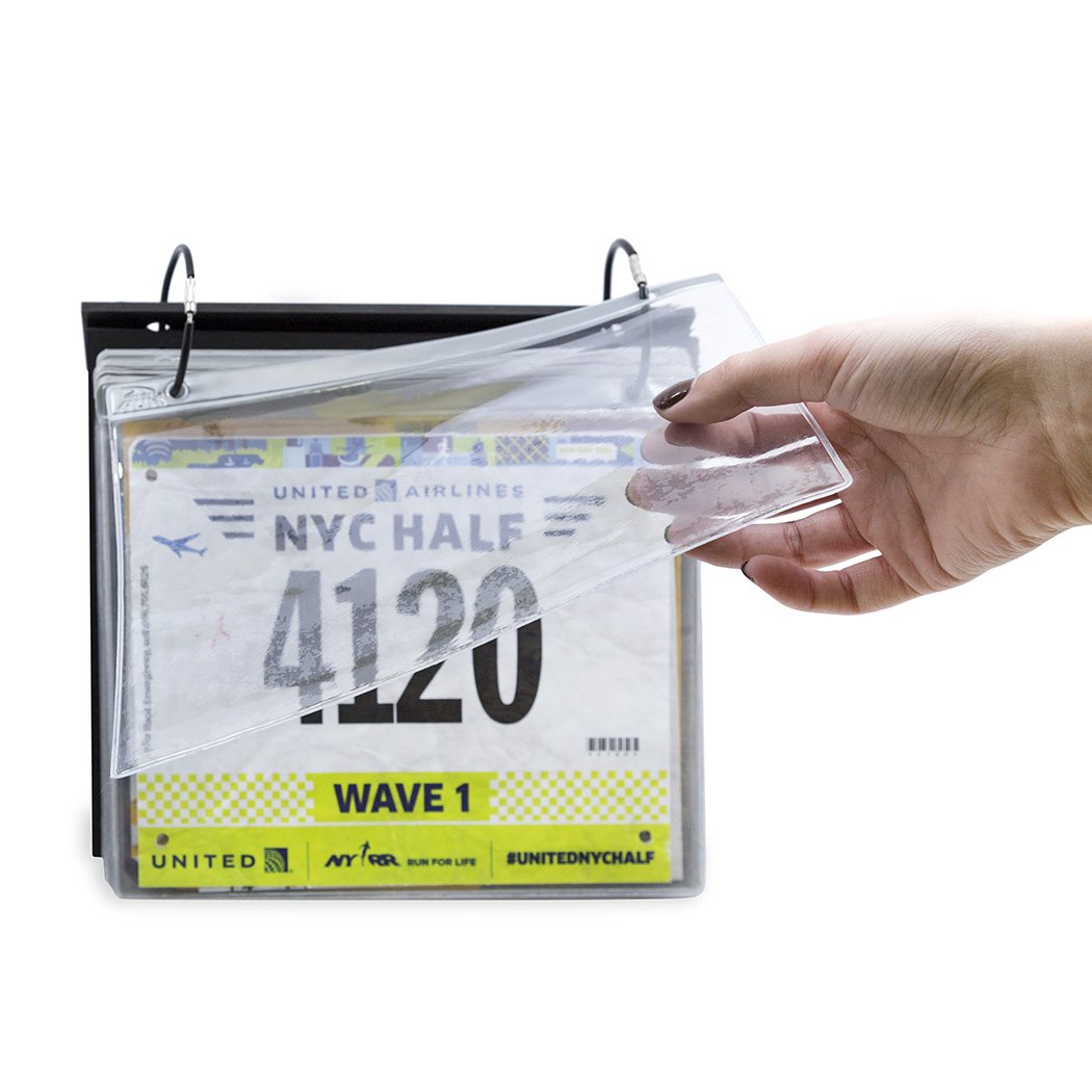 Gone For a Run BibFOLIO Race Bib Protector Sheets - Vinyl Sleeves 12 Sheets