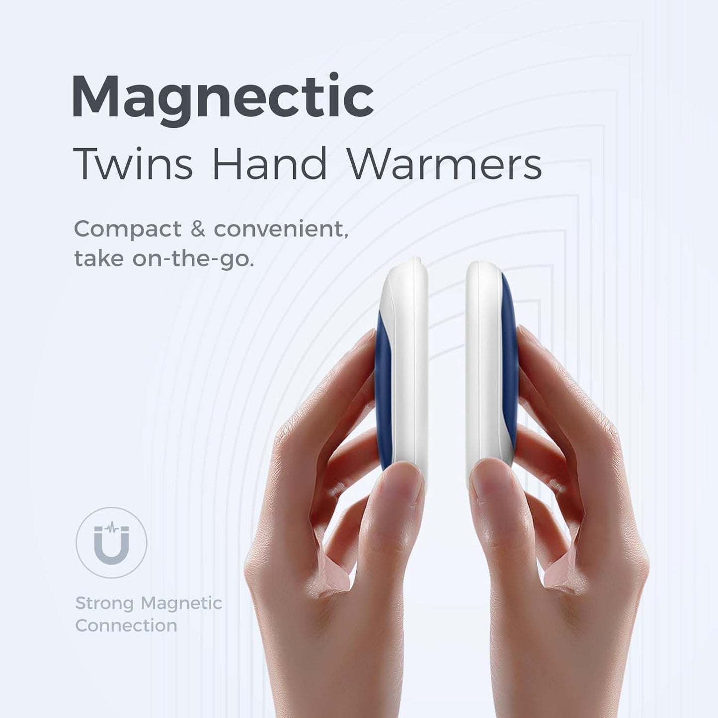 OCOOPA Magnetic Rechargeable Hand Warmers - Ultrathin Portable Electric Heaters | 2-Pack for Men & Women