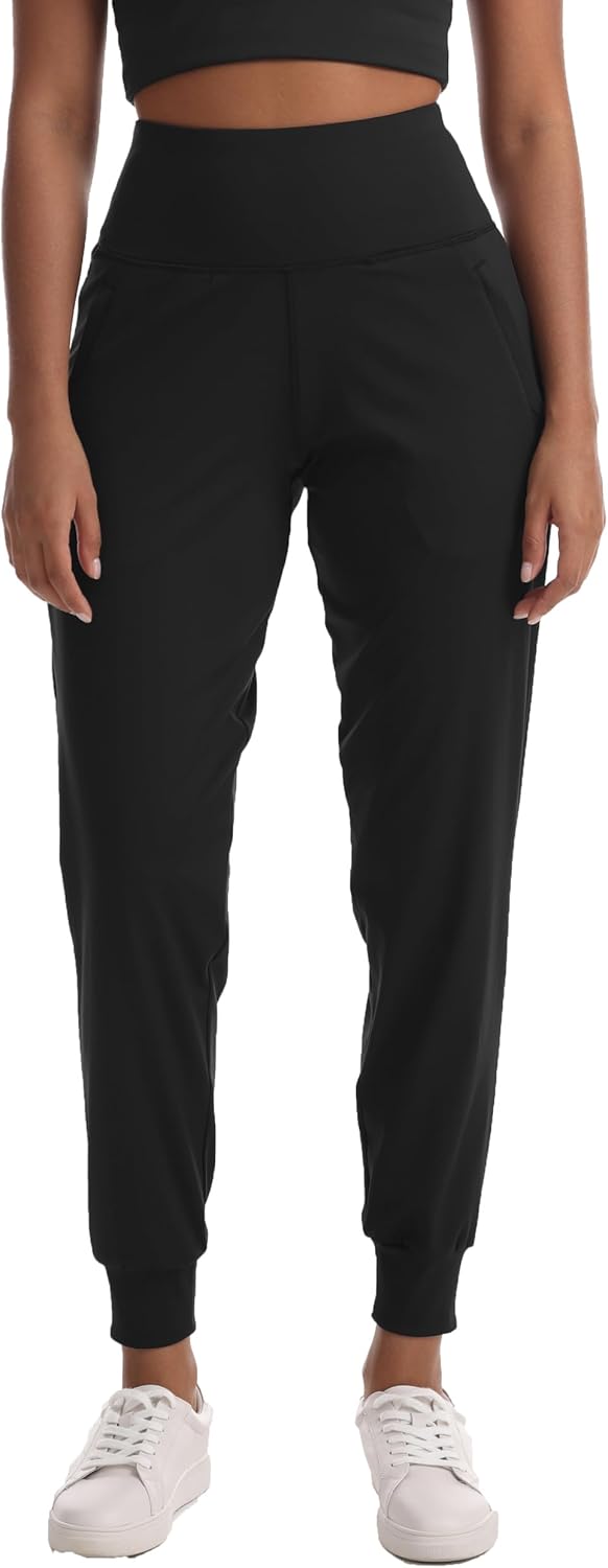 Skiennix Women's Joggers - Lightweight High Waisted Athletic Pants with Pockets for Yoga & Gym