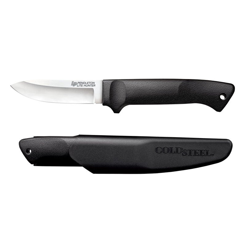 Cold Steel Pendleton Lite Hunter 3-5/8" German 4116 Stainless Steel Drop Point Fixed Blade Outdoor Camping Game Hunting Knife | Ergonomic High-Impact Handle, Weather-Resistant Secure-Ex Sheath