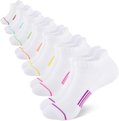 Heatuff Women's Ankle Running Socks - Cushioned Anti-Blister Design | 7 Pairs Low Cut