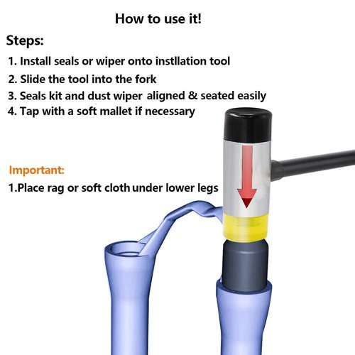 Dust Seal Installation Tool Fork Dust Seal Driver Dust Wiper Installation Tool Guide Compatible with Fox Rockshox Suspension Fork Lower Leg in 30mm 32mm 34mm 35mm 36mm 40mm