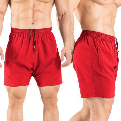 Gaglg Men's Running Shorts - Quick Dry Athletic Gym Shorts with Zipper Pockets | 5" 2-Pack