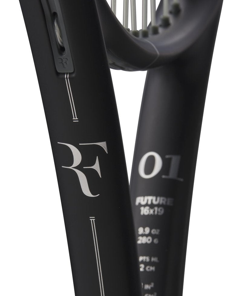 Wilson RF 01 Future Strung Performance Tennis Racket - Grip Size 1-4 1/8", Strung with Sensation 16 Natural at Mid Range Tension