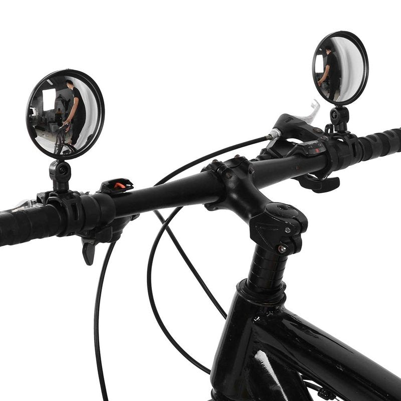 Bike Mirrors for Mobility Scooters 40 Mm Thread Cycle Mirror,1 Pair Round Rearview Mirror Safety Wide Angle Reflective Back Mirror Cycling Equipment for Bike Scooter