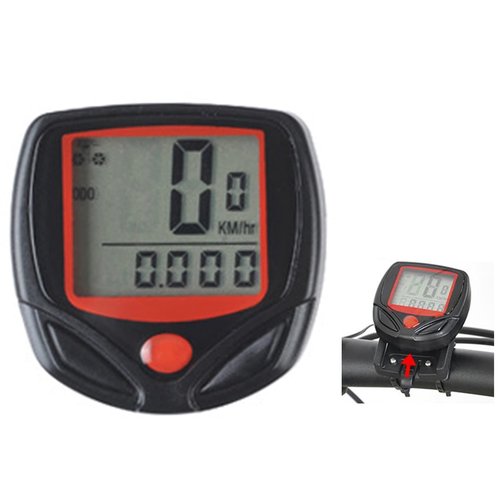 Bicycle Speedometer Wired Bike Computer with Clear LCD Screen Cycling Odometer for Mountain Road Bikes