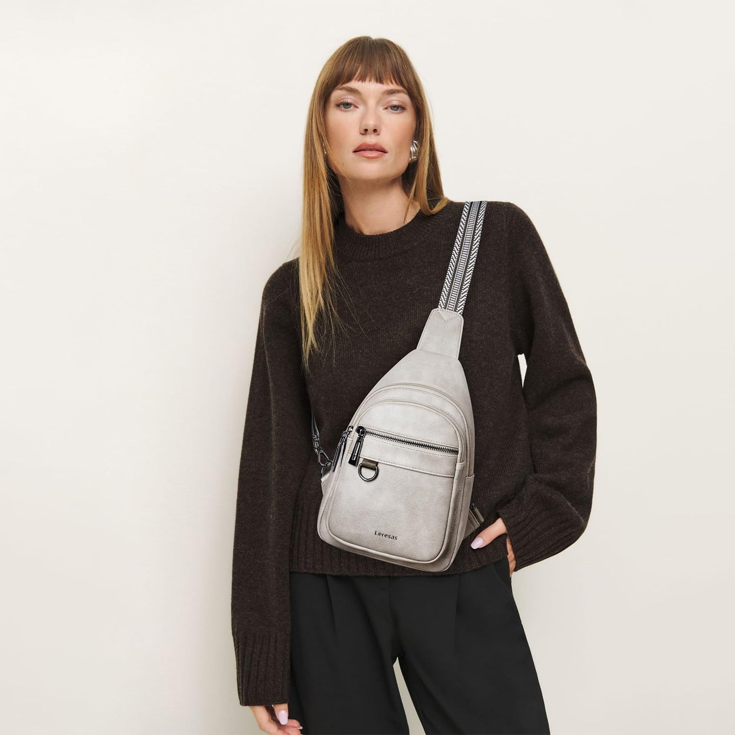 Skiennix 7L Sling Bag - Vegan Leather Crossbody Purse with Anti-Theft Design | Travel-Friendly Backpack