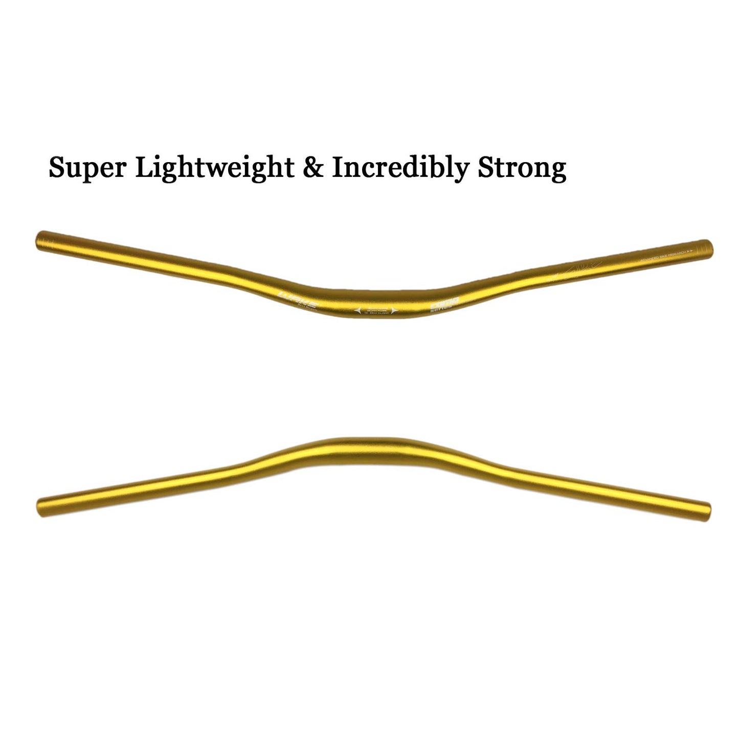Wake 31.8mm MTB Mountain Bike Handlebar, Aluminum Alloy Mountain Bike Bicycle Riser Handlebar Extra Long 720/780mm with Paint Matte Surface (Gold, 780mm)