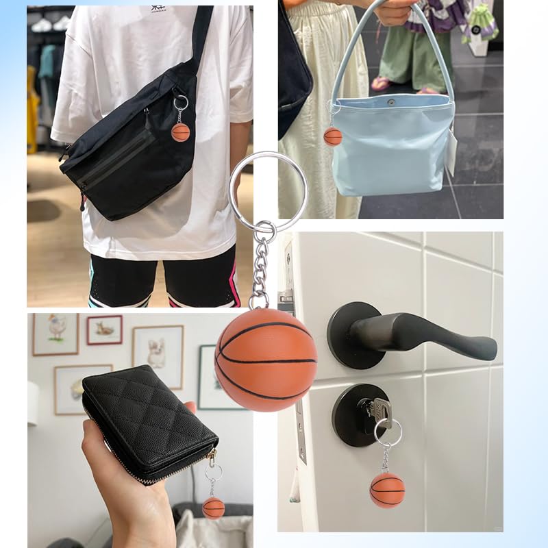 Basketball Keychain Gift for Coaches - Sports Keyring Accessory