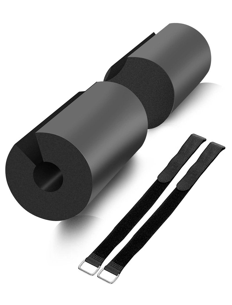 FEIERDUN Squat Pad Barbell Pad for Squats, Pad for Lunges and Hip Thrusts - Foam Sponge Pad Provides Relief to Neck and Shoulders While Training - Fit Standard and Olympic Bars Perfectly Black