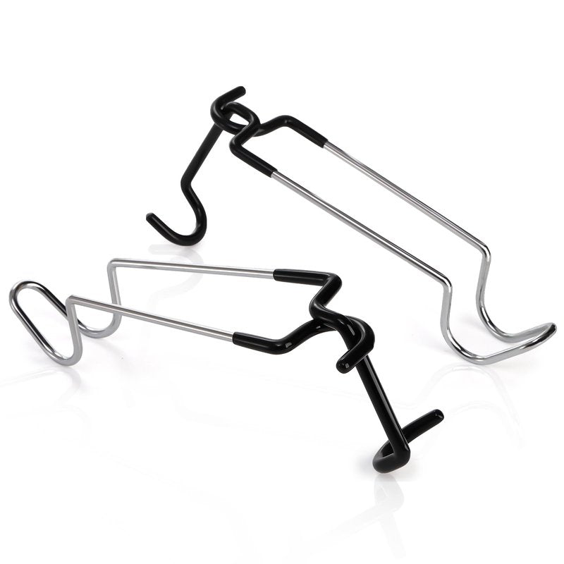 Tlence 4 Pack Camping Lantern Hook Hangers, 10" Outdoor Lamp Hanger Stand, Stainless Steel Non-Slip Tent Light Pole Hook, Portable Water Bottle Holder Bracket for Camping Hunting Fishing Hiking