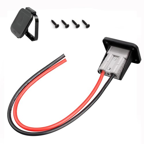 GUIRUIMOON 50A SB50 Heavy Duty Versatile Anderson Connector 10AWG Tinned Copper Wire Quick Connect Universal Kit for Golf Cart Forklift (1 Pack)