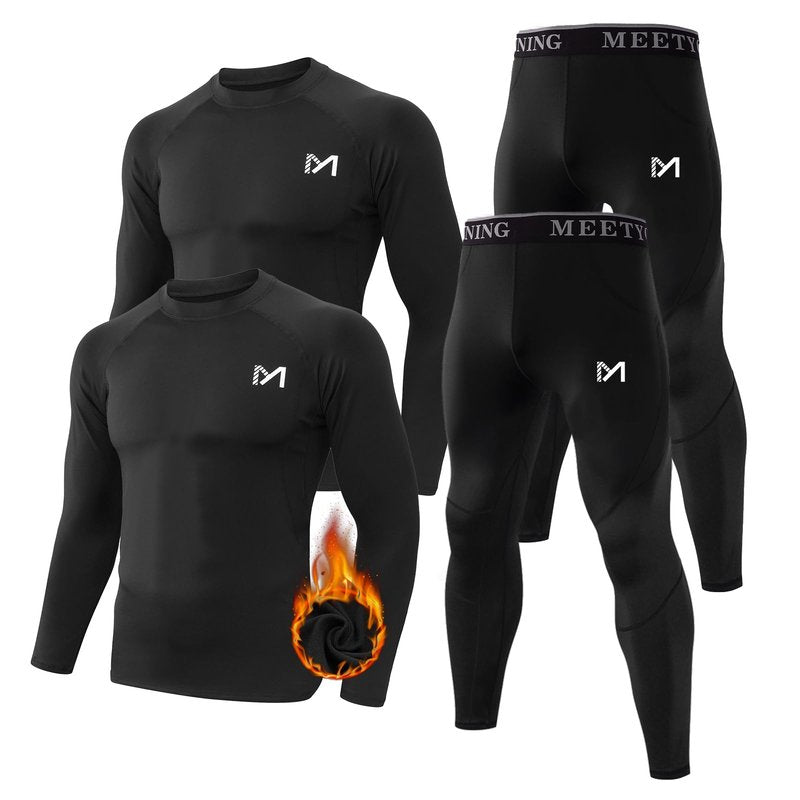 MEETYOO Men's Thermal Underwear Set Sport Long Johns Base Layer
