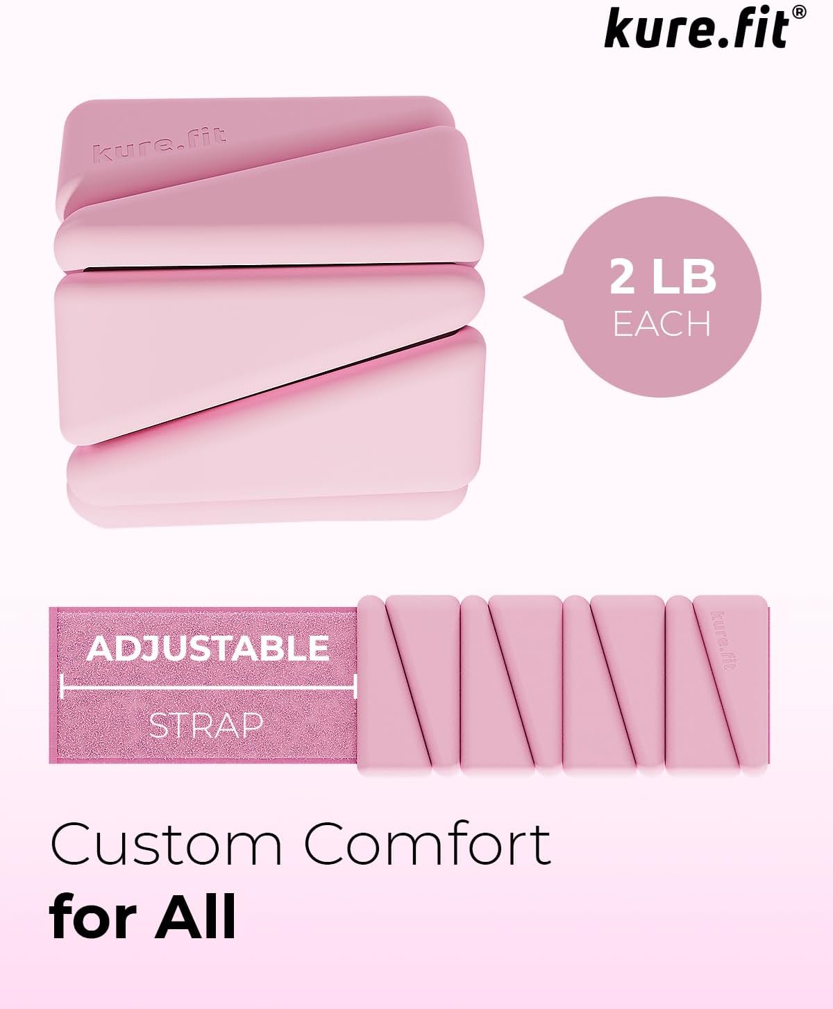 Pilates Weight - Women's Wrist & Ankle Weights Set | 1LB/2LB Adjustable Bangles