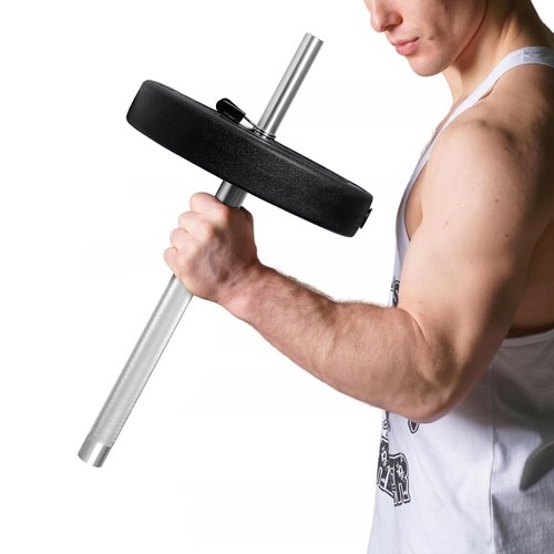 DASKING 4ft/4.9ft Barbell, 1-Inch Standard Detachable Bar, Portable Strength Training Bar for Weightlifting, Squat, Bench Press, Home Gym, 450LBS, Includes Silent Collars (4.9 Ft)