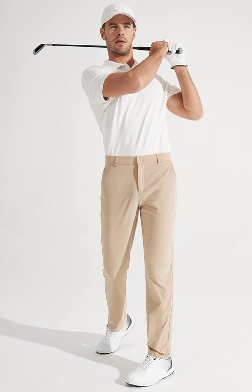 Libin Men's Golf Pants - Quick-Dry Stretch Dress Trousers | Lightweight Casual Comfort in 30"/32"/34" Sizes