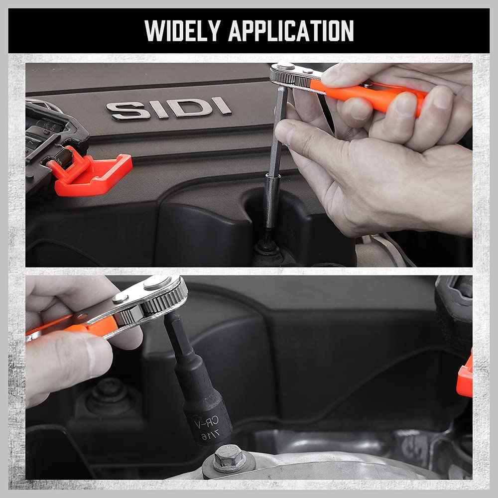 HORUSDY 47Pcs Nut Driver Set SAE and Metric, Impact Magnetic Nut Driver for impact drill, Socket Adapters, Screwdriver Bit Set, Cr-V Steel 1/4" Hex Shank Quick Change,with Storage Case