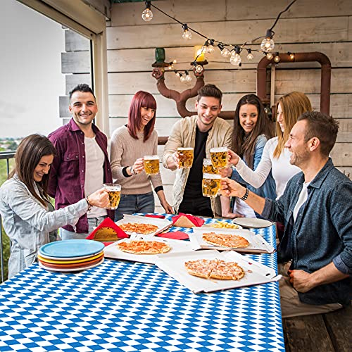 Oktoberfest Tablecloths - 54"x108" Flag Pattern - 3 Pack
