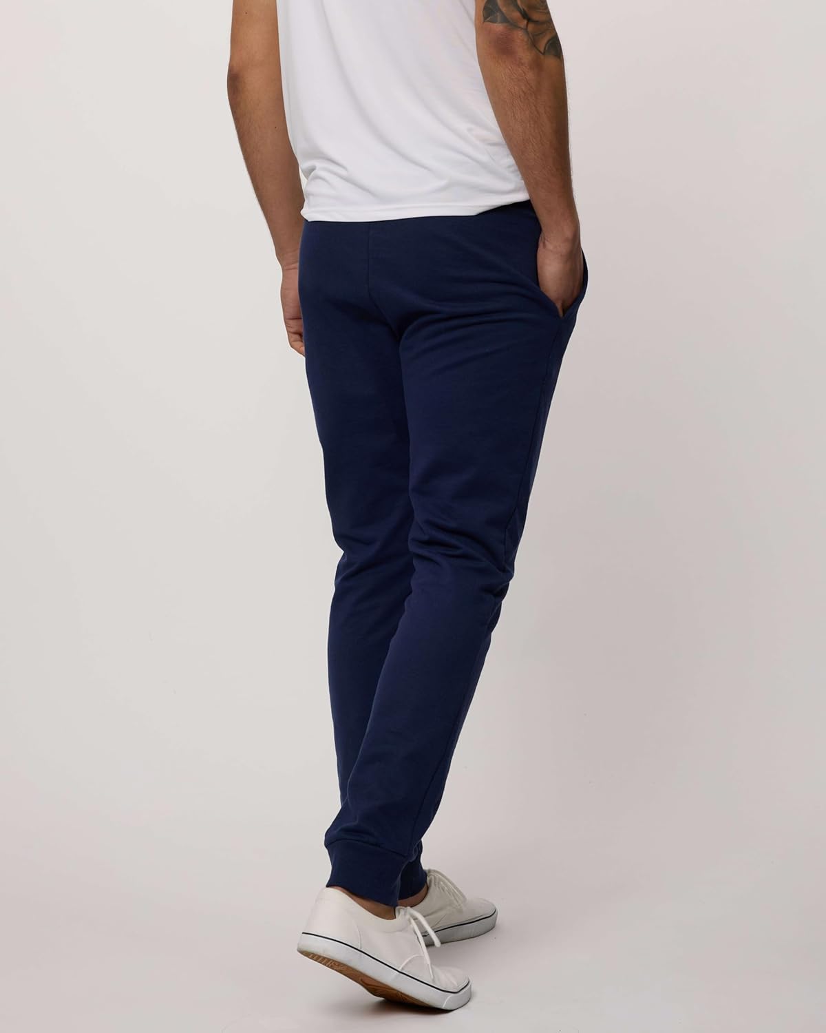 Real Essentials Men's French Terry Fleece Jogger Sweatpants - 3 Pack with Pockets | Big & Tall Sizes Available