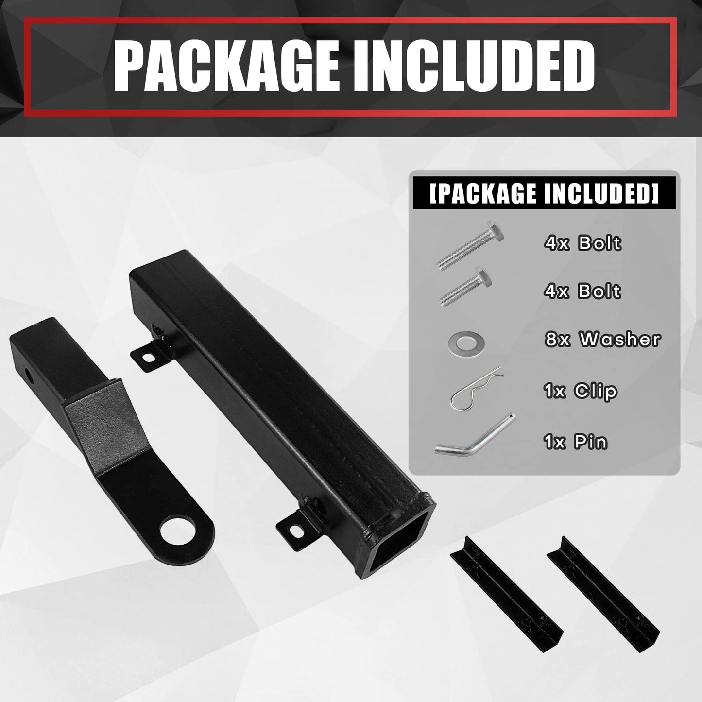 Golf Cart Hitch with 2 Inch Receiver - Fit for Club Car, EZGO, Yamaha
