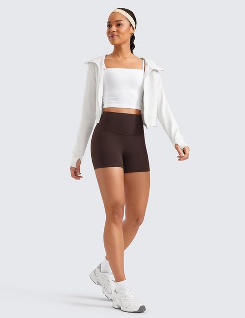CRZ YOGA Biker Shorts - 4'' High Waisted Butterluxe Spandex for Women's Workout & Yoga