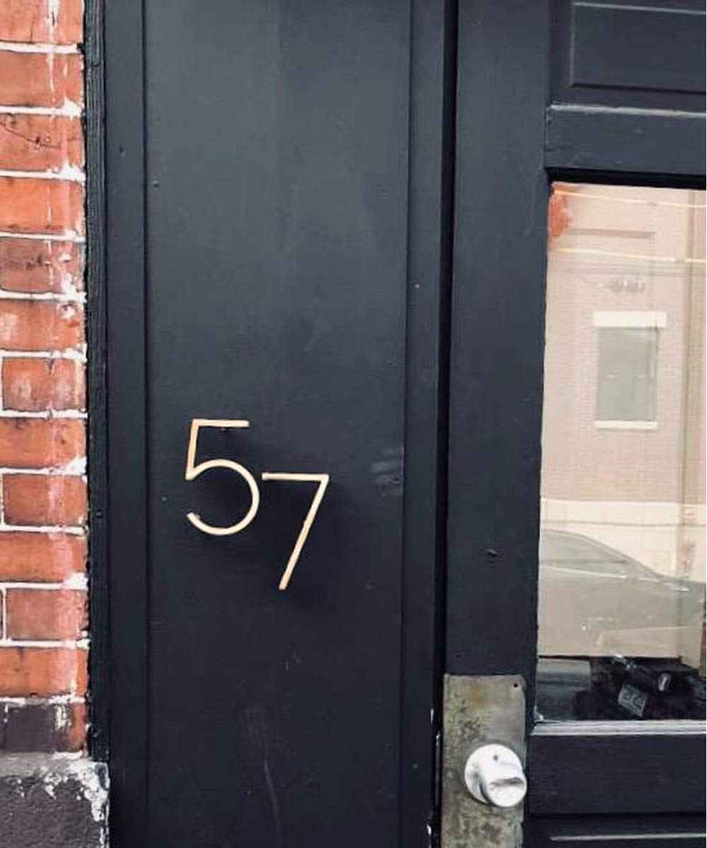 5’’ Floating House Number Modern House Numbers- zinc alloy Home Address Number with Exquisite Drawing Process-gold-Number 3