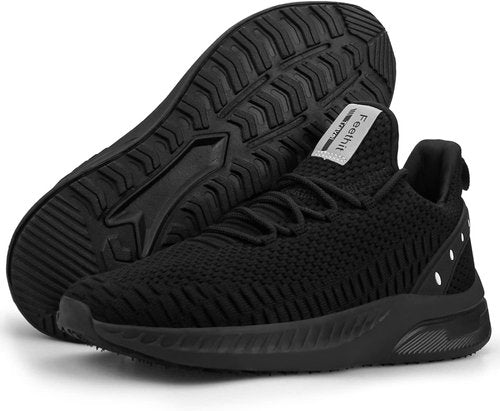 Feethit Men's Slip-On Walking Shoes - Lightweight Breathable Mesh Sneakers for Comfortable Workouts