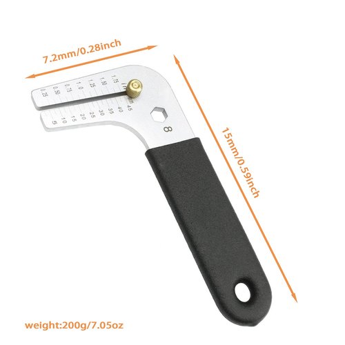 Bike Bicycle Disc Brake Rotor Truing Alignment Fork Wrench Tool - Adjustable Slot Depth