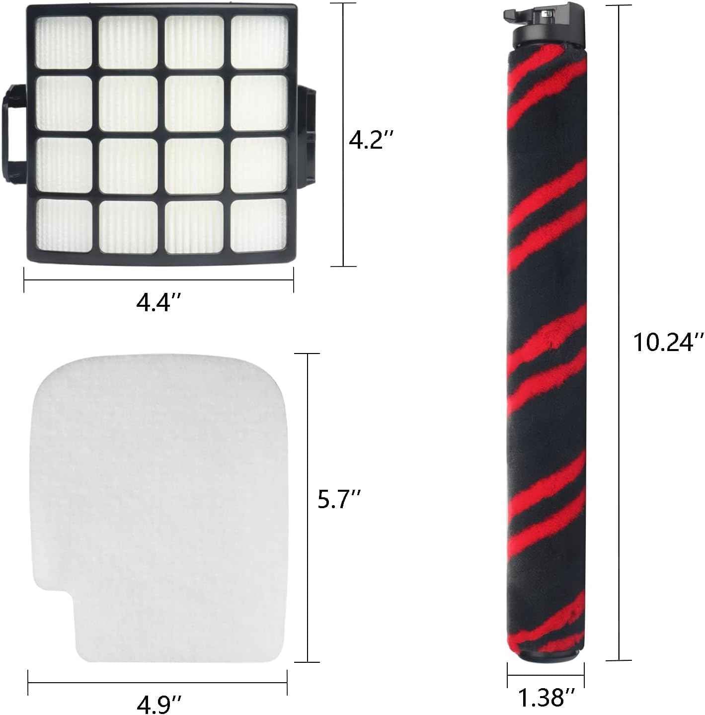 Bluearks 7PCS Shark Stratos Filter Replacements Compatible with AZ3002 AZ3000 AZ3000W Shark Stratos Duo Clean PowerFins Upright Vacuum Kit Includes 1 Brush Roll+2 HEPA + 4 Foam & Felt Filters