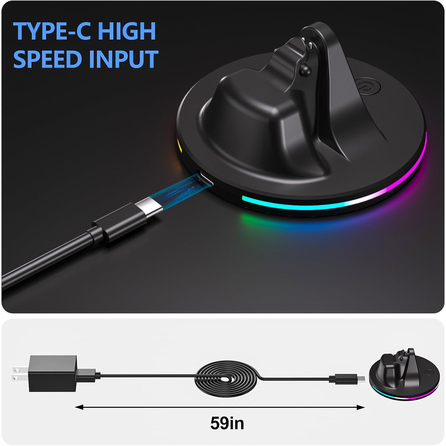 Magnetic Charging Dock for Ray-Ban Meta Smart Glasses| Fast Charging Station Compatible with Wayfarer/Gen 2 & Skyler/Gen 2 | LED Indicator Charger Stand (Plug not Included)