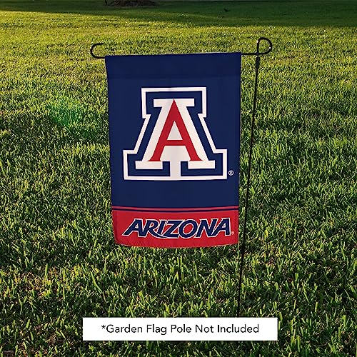 Desert Cactus University of Arizona Garden Flag Blue A Double-Sided 3-Ply Outdoor Flag