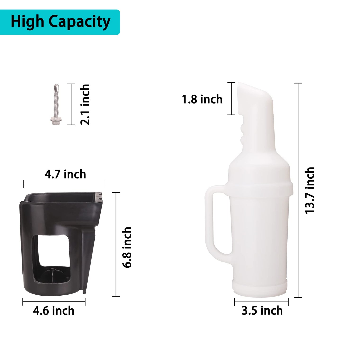 10L0L 2025 Newest Golf Cart Sand Bottle for Yamaha EZGO Club Car with Grip Hand Design, Divot Filler Sand Bottle Assembly with Rattle Proof Holder (2 Pack)