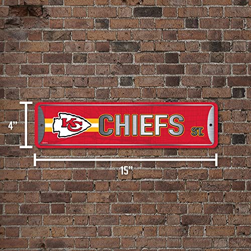NFL Metal Street Sign 4" x 15" | Durable Home Décor