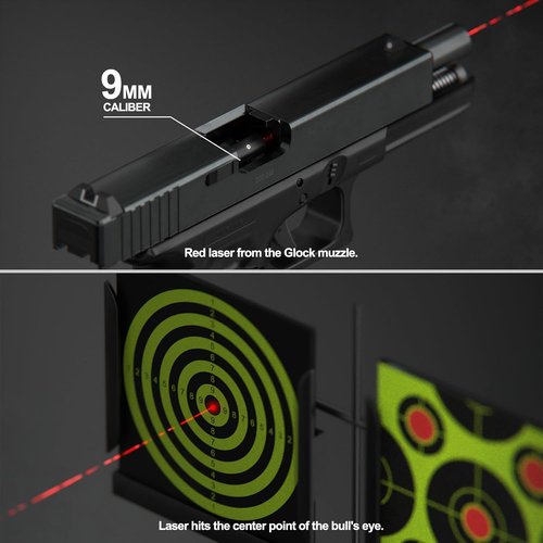 Feyachi Bore Sight 9mm Red Dot Laser - Precision Zeroing Tool with 3 Battery Sets